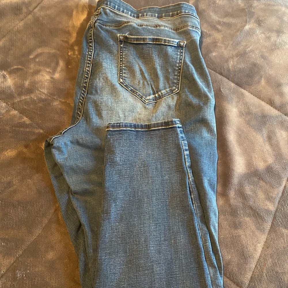 Classic Blue pull on Denim Jeans